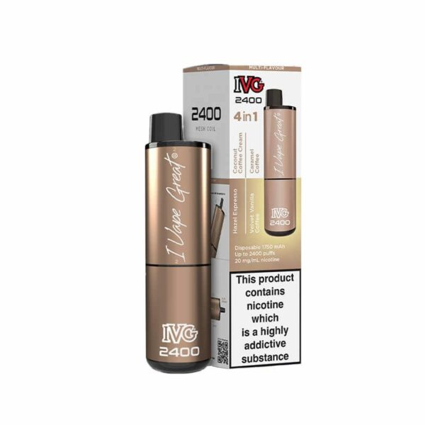IVG 2400 Coffee Edition 4 In 1 20mg Disposable Vape.