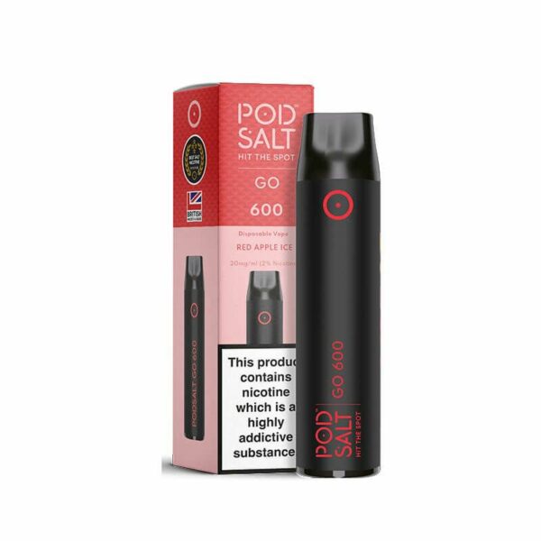 Pod Salt Go 600 Red Apple Ice 20mg Disposable Vape